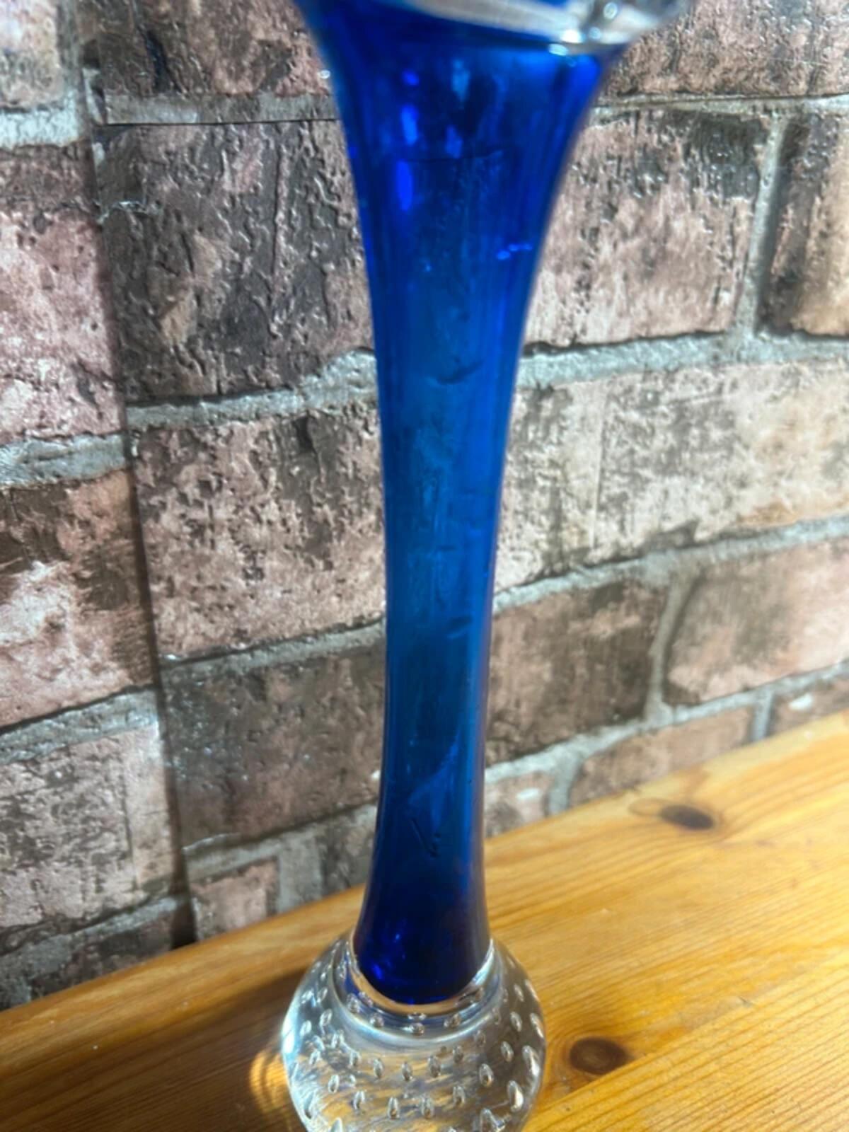 Swedish Blue Cobalt Glass Vase