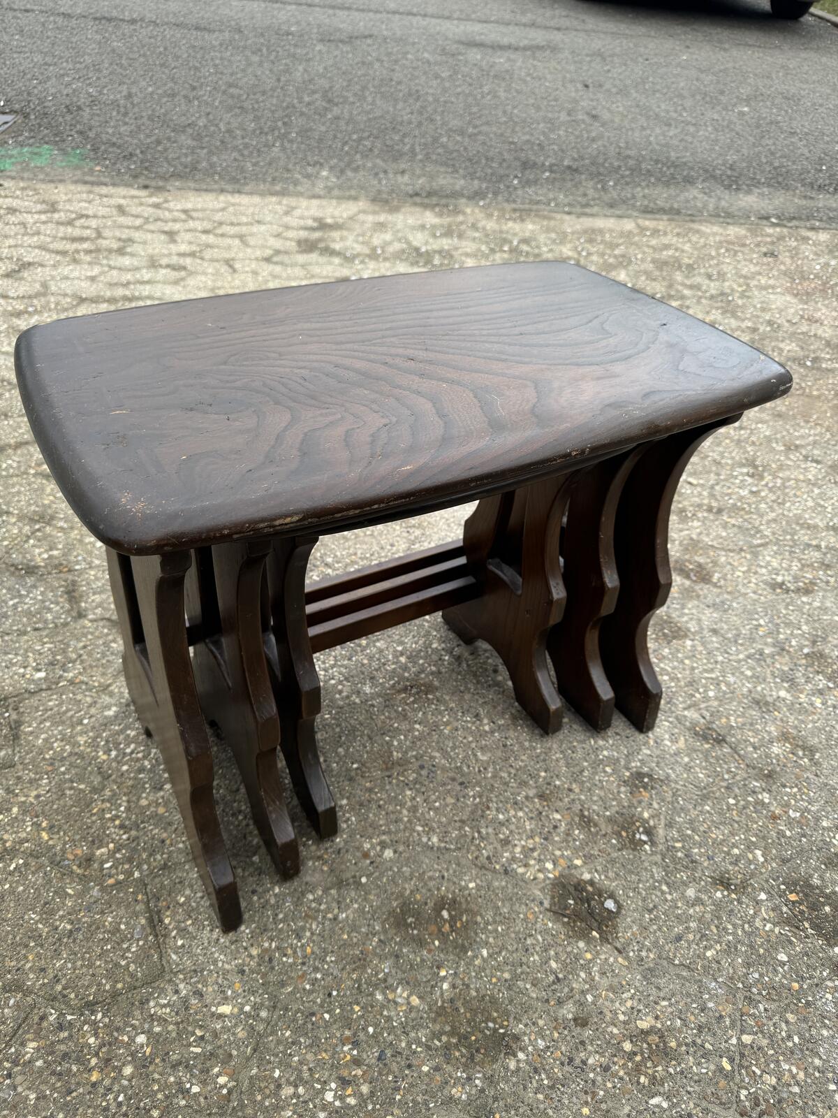 Ercol Oak Nest of Tables