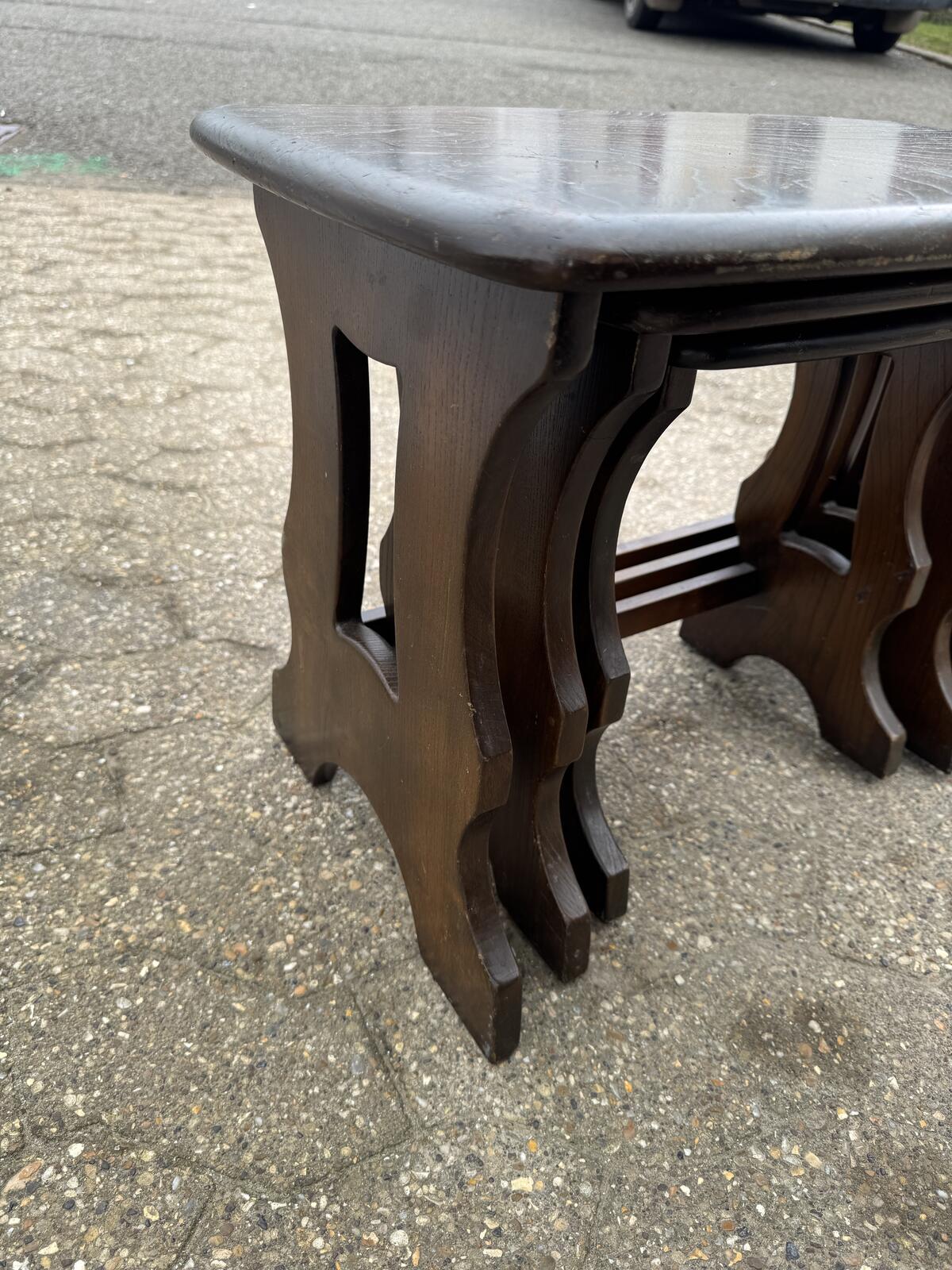 Ercol Oak Nest of Tables
