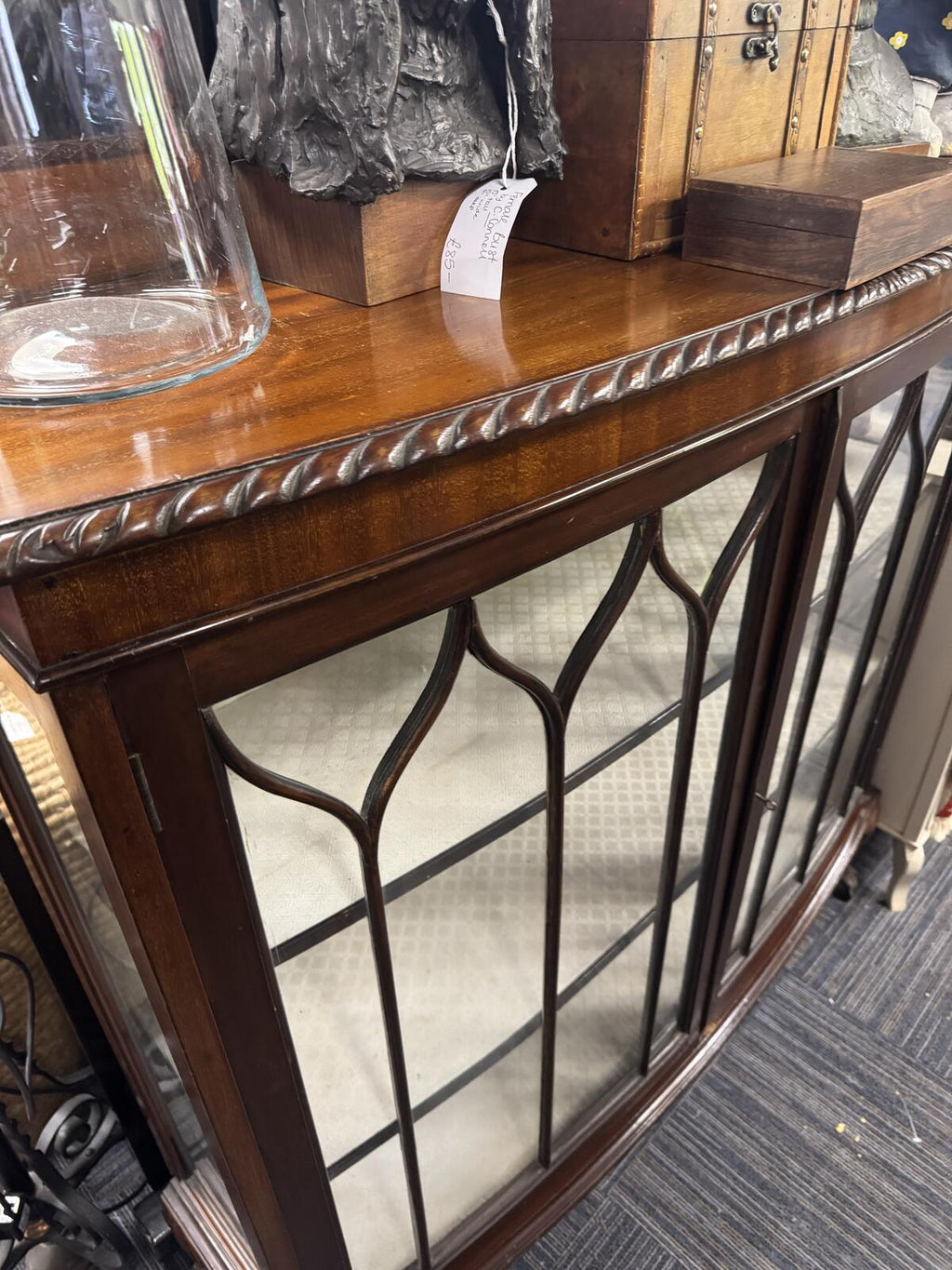 Antique Mahogany and Glass Display Cabinet