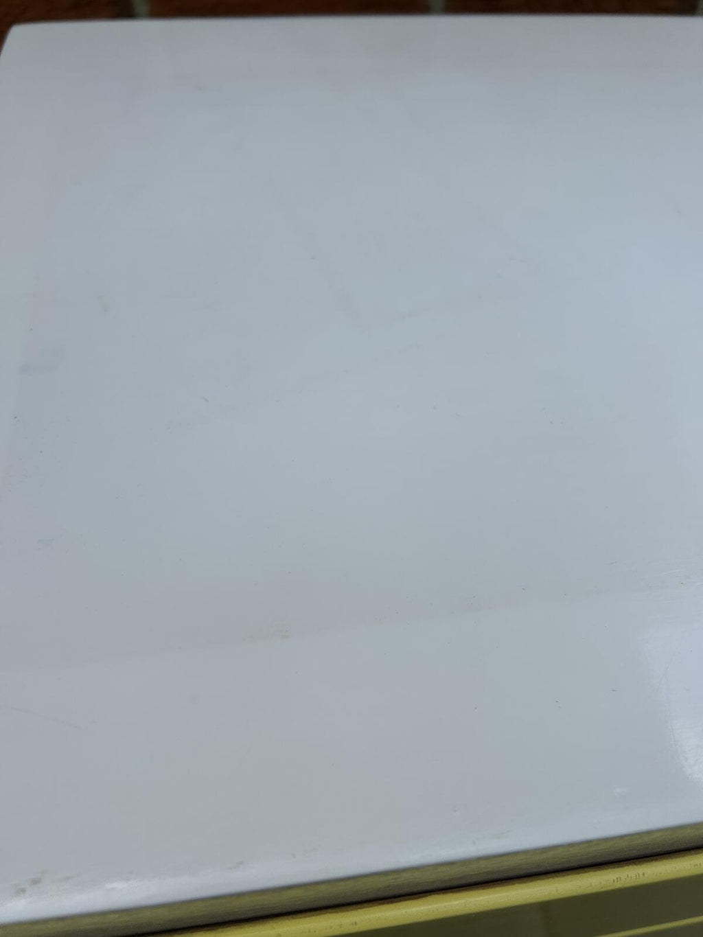Retro Tall White/Yellow Chest of Drawers