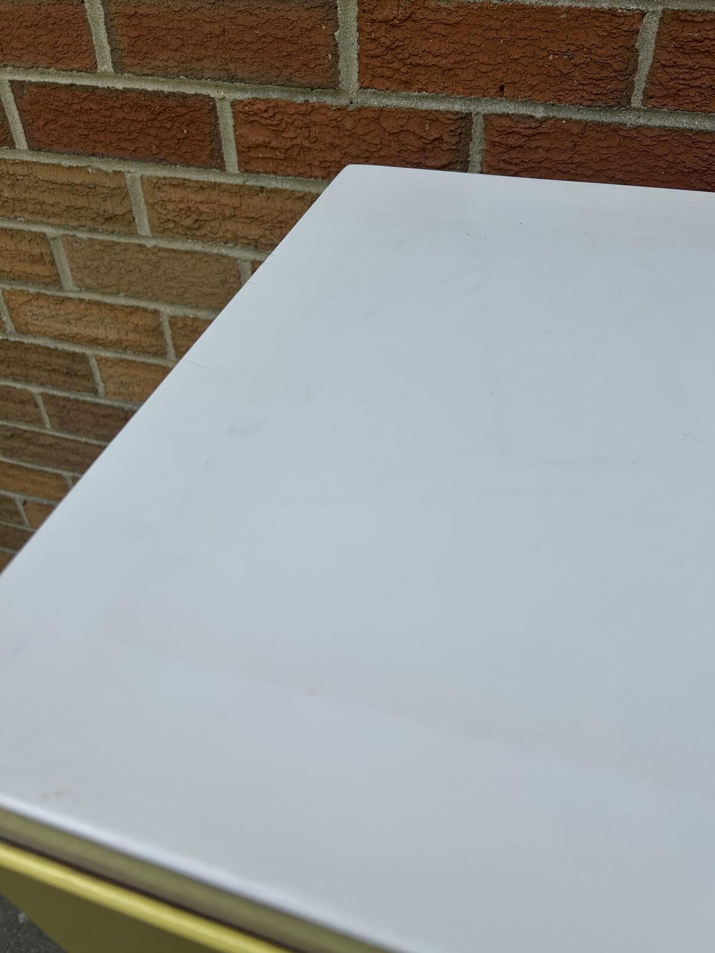 Retro Tall White/Yellow Chest of Drawers