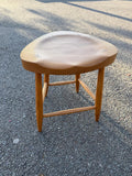 Ash Wood Sculpted Saddle Seat Stool