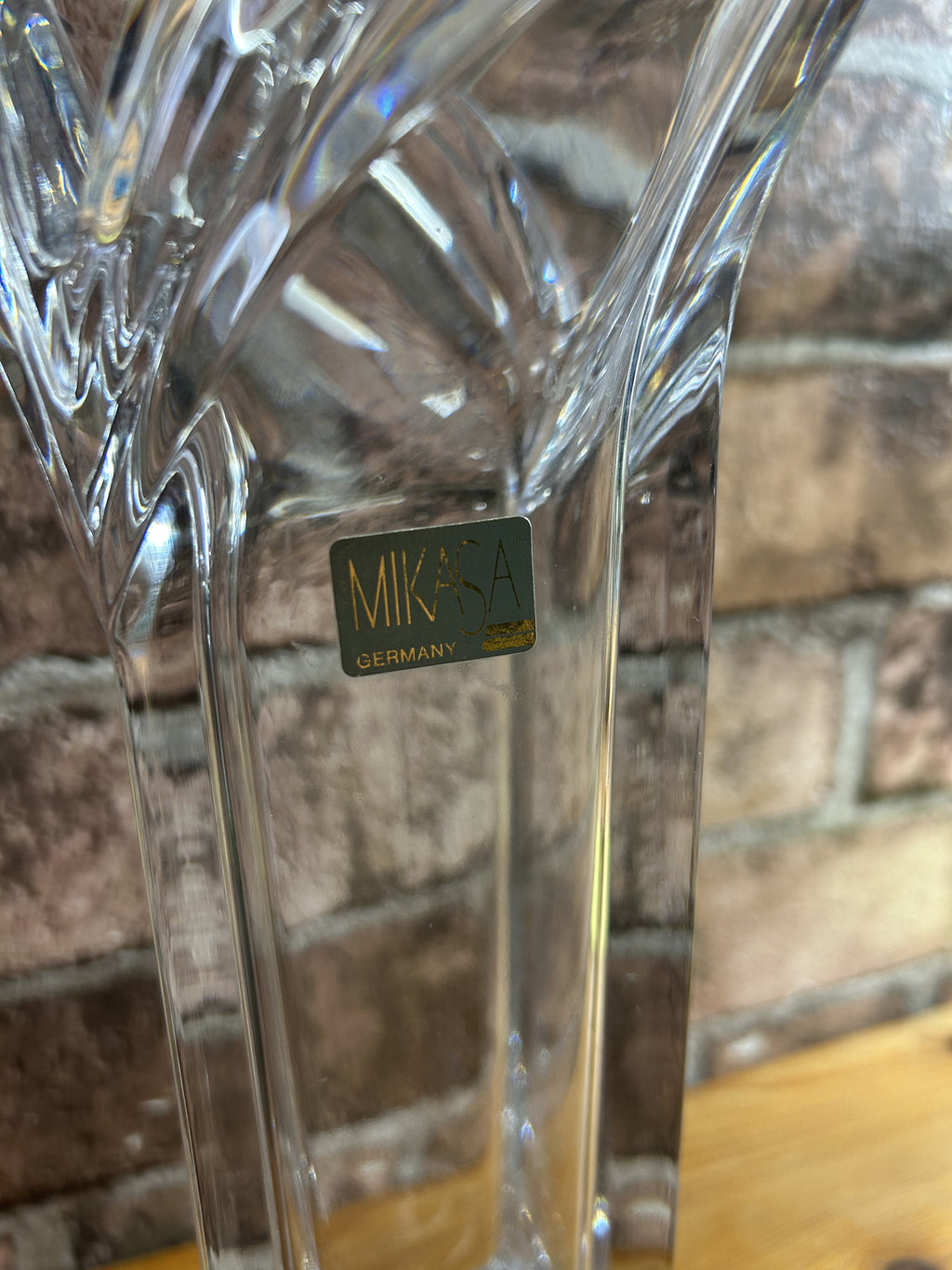 Vintage Mikasa Art Deco German Lead Crystal Flower Vase