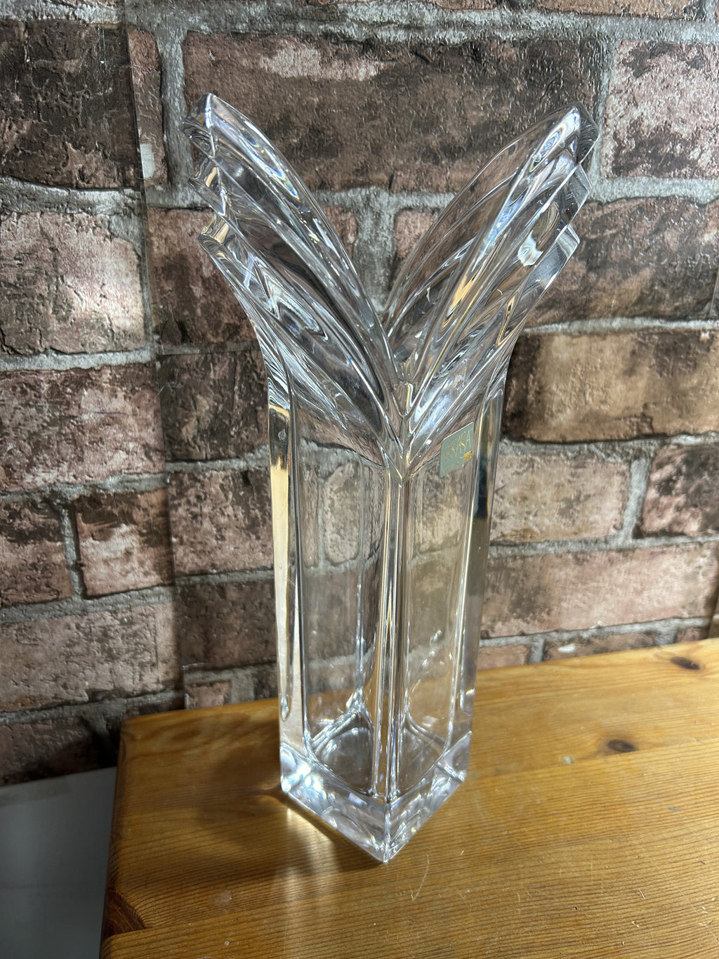 Vintage Mikasa Art Deco German Lead Crystal Flower Vase