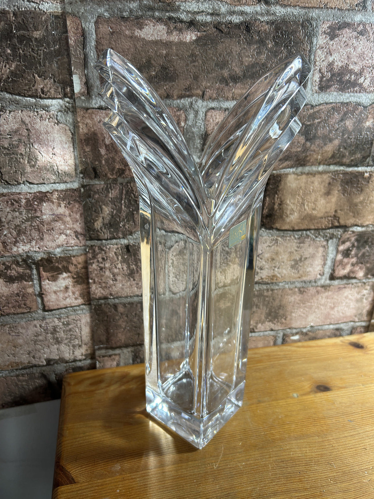 Vintage Mikasa Art Deco German Lead Crystal Flower Vase