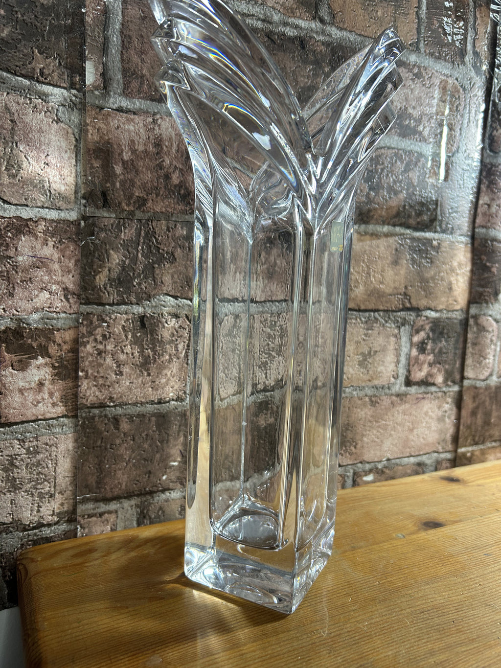 Vintage Mikasa Art Deco German Lead Crystal Flower Vase