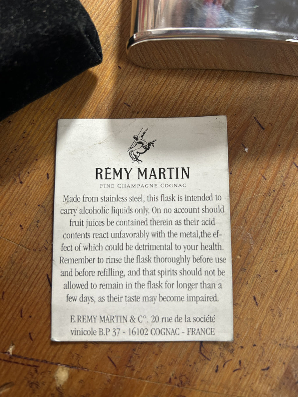 Remy Martin Flask with Case