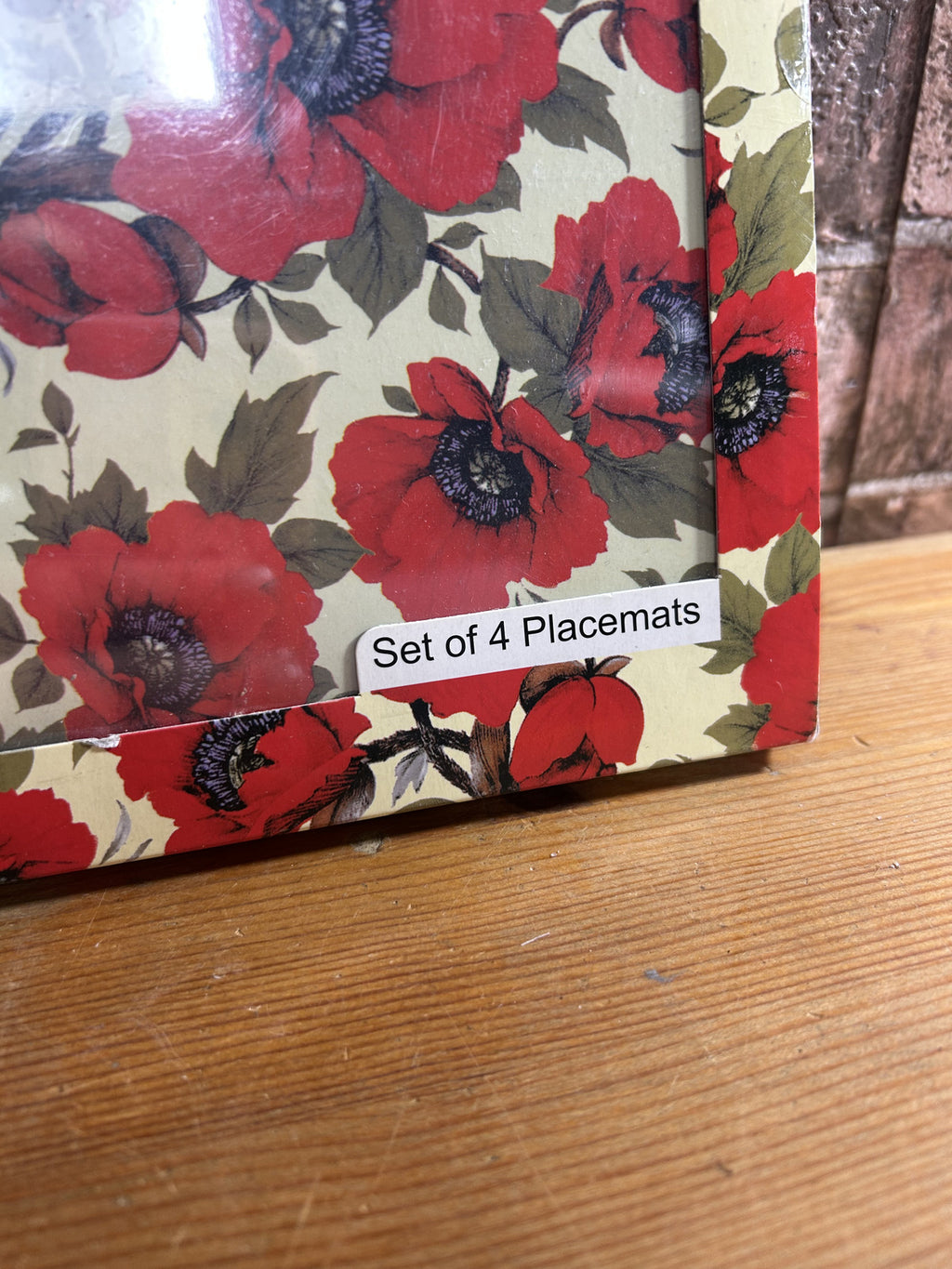 Set of Four Poppy Placemats