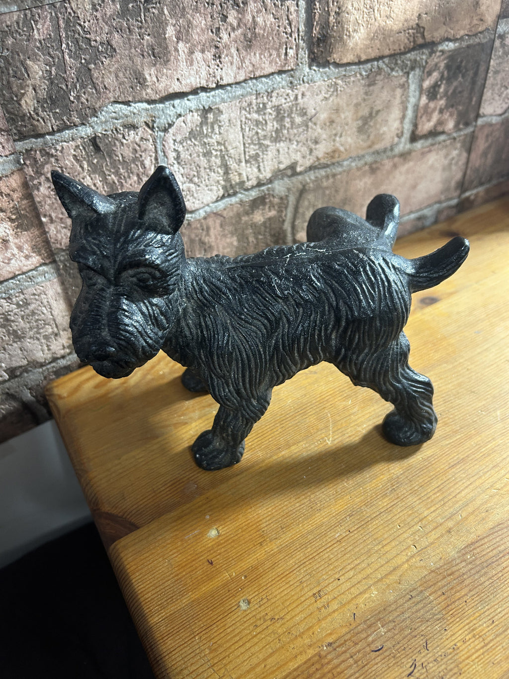 Vintage Cast Iron Scottie Dog Doorstop