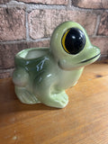 Vintage Green Frog Planter