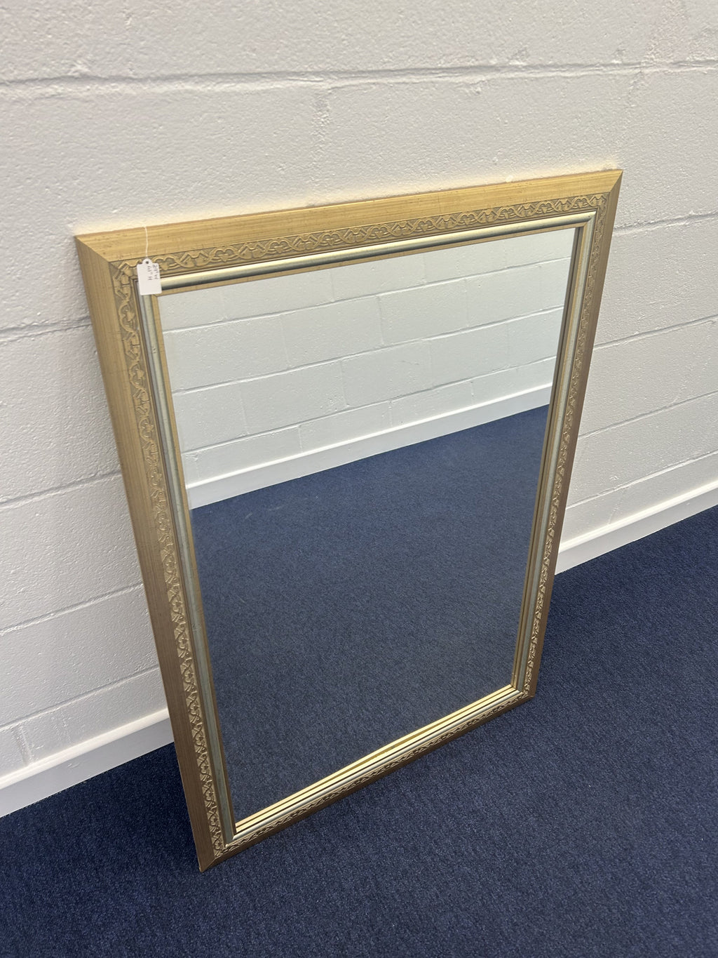 Gold Framed Etched Mirror