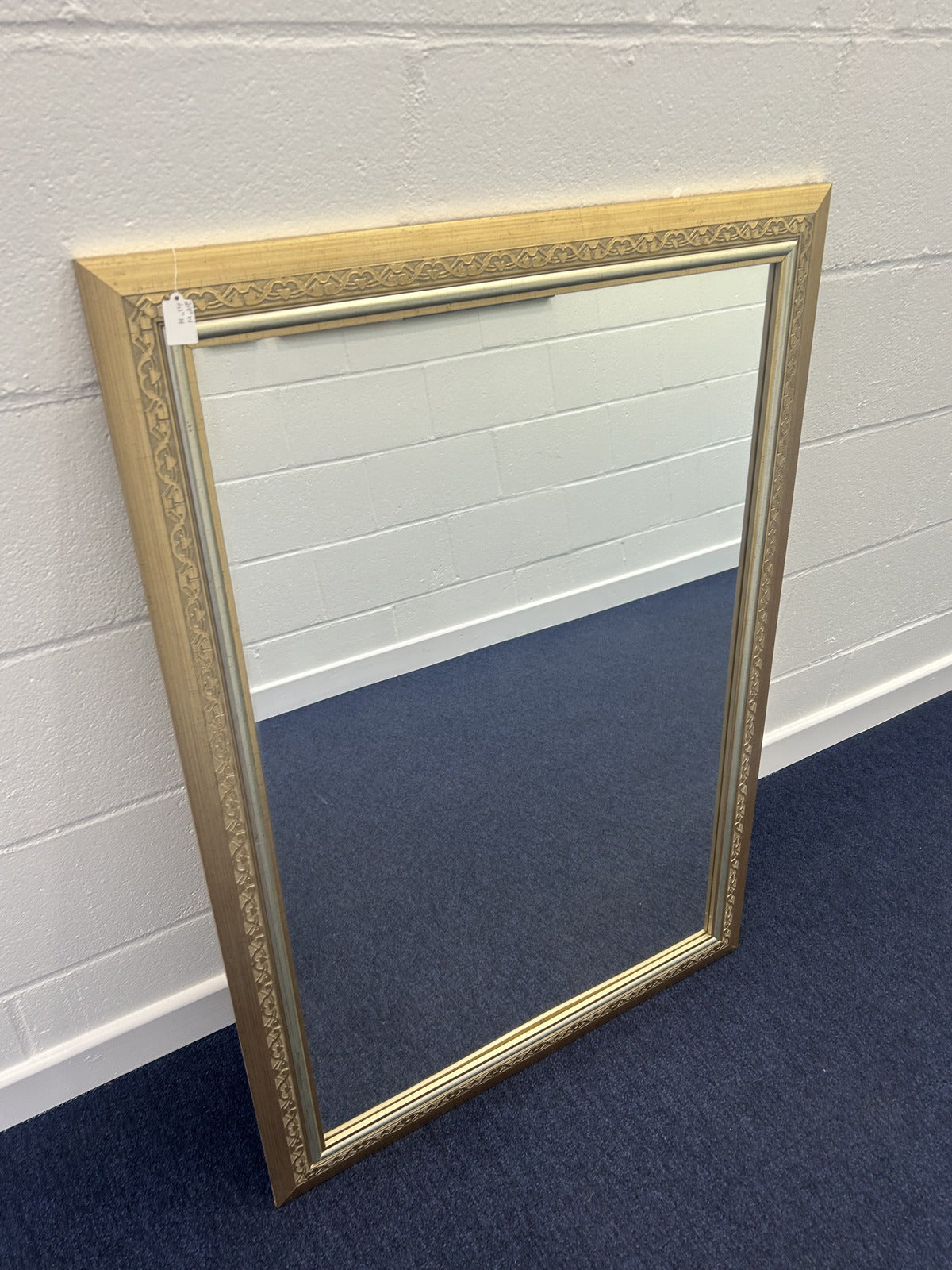 Gold Framed Etched Mirror