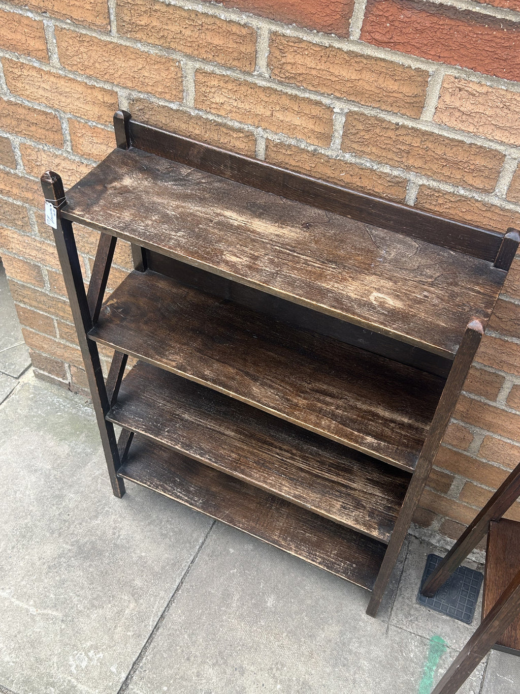 Solid Oak Arts & Crafts Open Bookcase