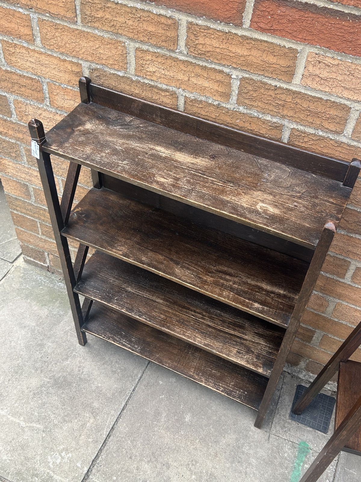 Solid Oak Arts & Crafts Open Bookcase