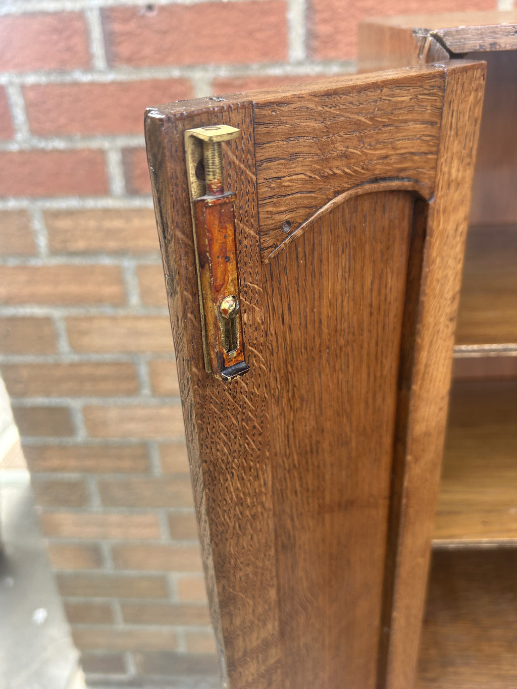 Edwardian Oak Collectors Cabinet