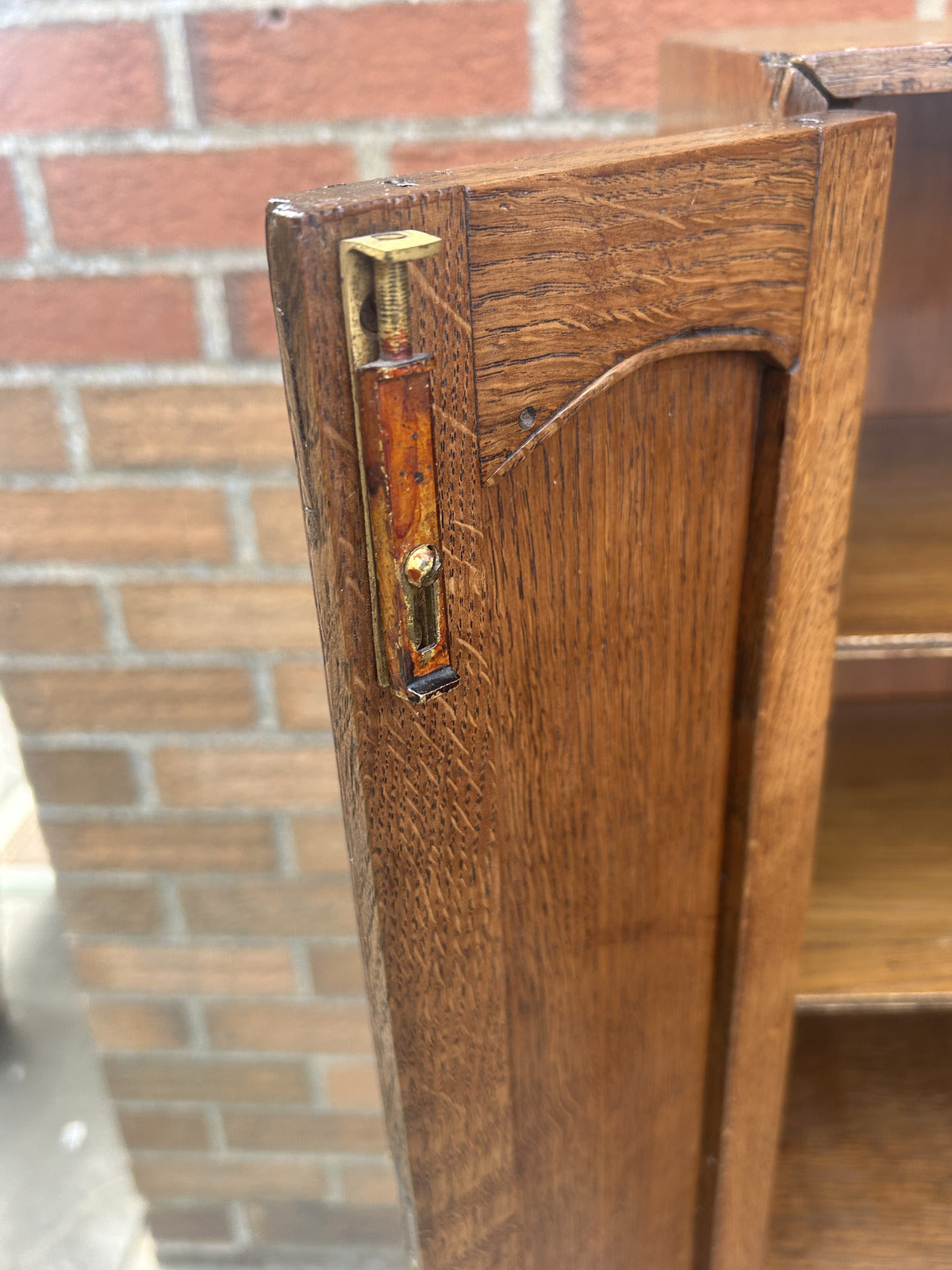 Edwardian Oak Collectors Cabinet