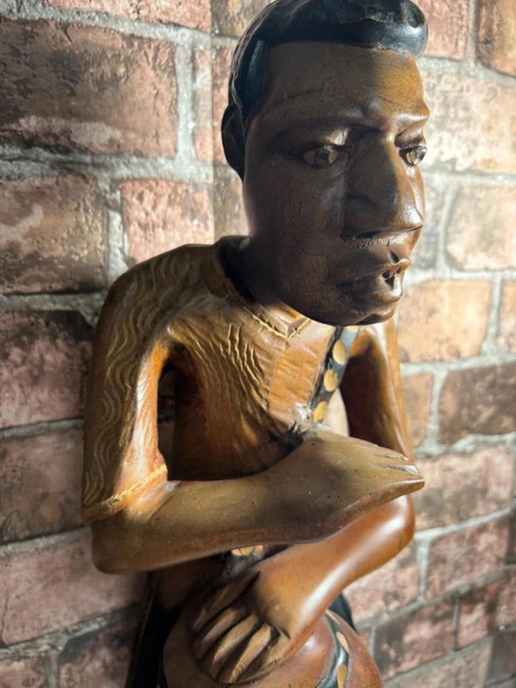 Large Hand Carved African Wooden Figure