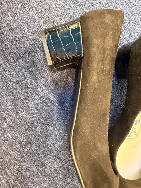 M&S Wide Fit Black Heels - Size 6.5 UK