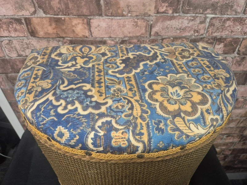 Lloyd loom gold half moon ottoman