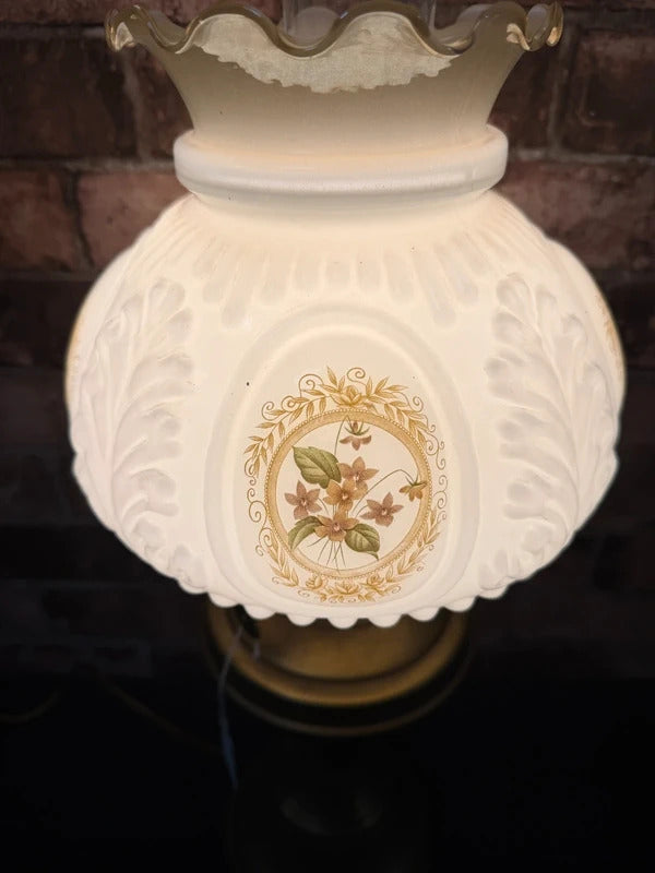 Brass Vintage Oil Lamp with Plug