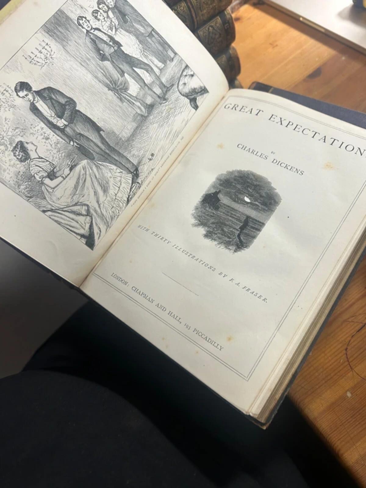 Dickens Works Late Victorian 10 Volume Book Set