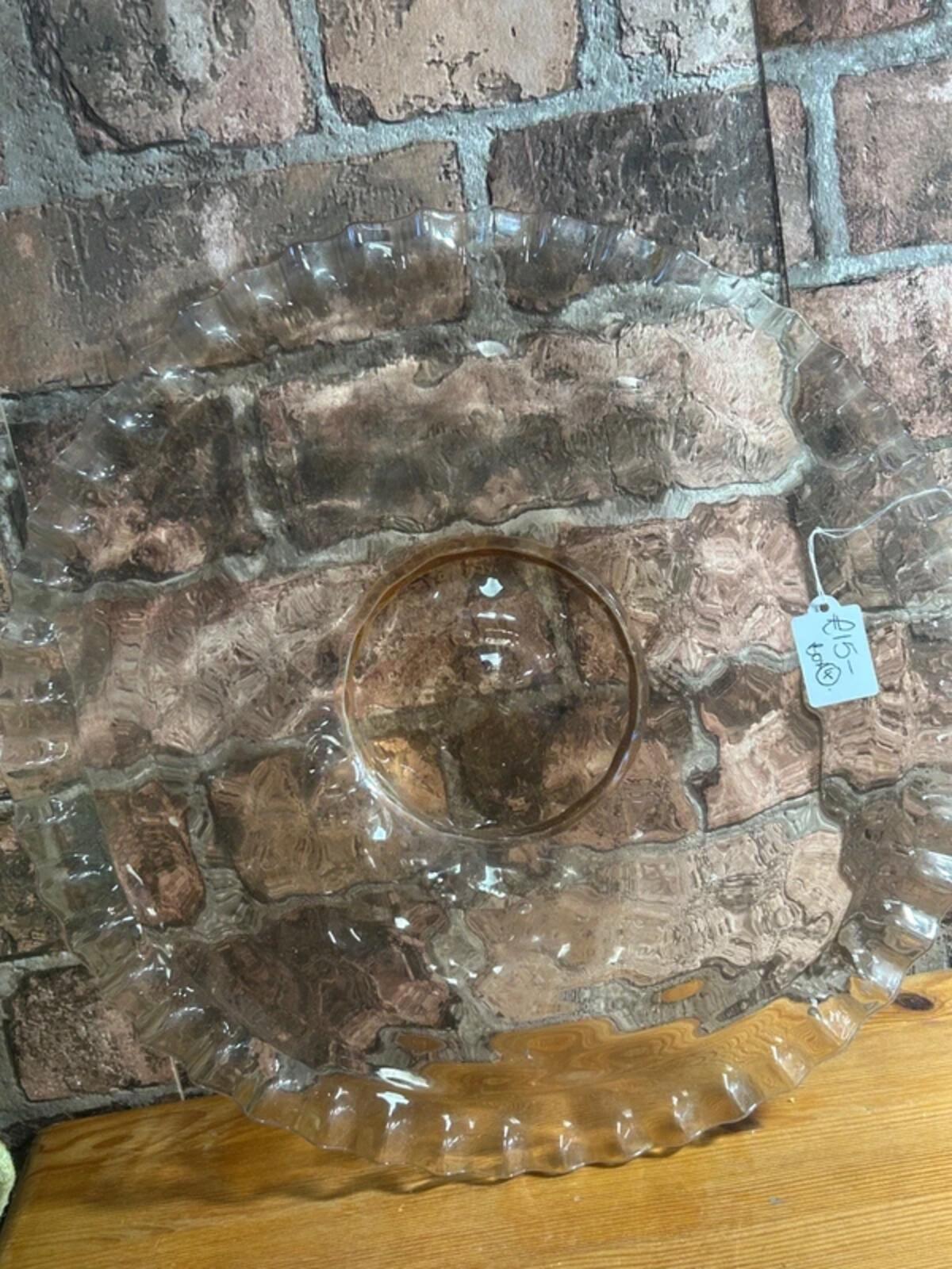 Foster 'American' Glass Torte Plate
