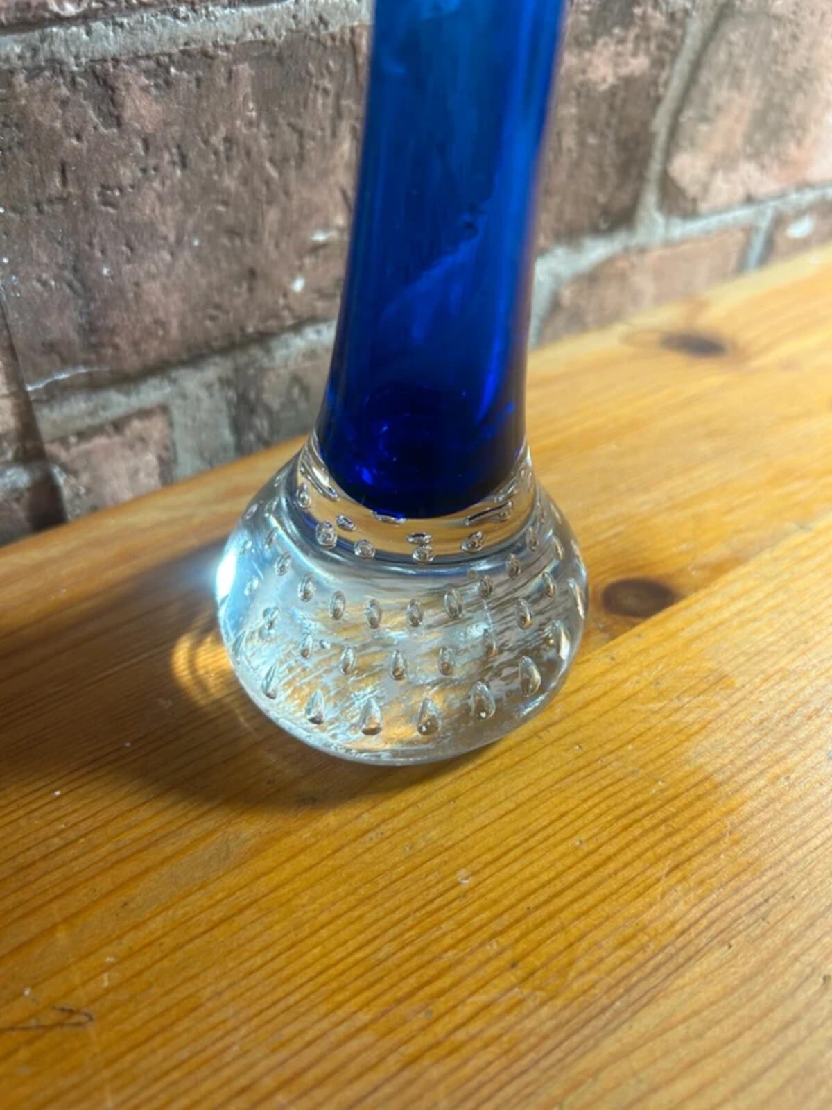 Swedish Blue Cobalt Glass Vase