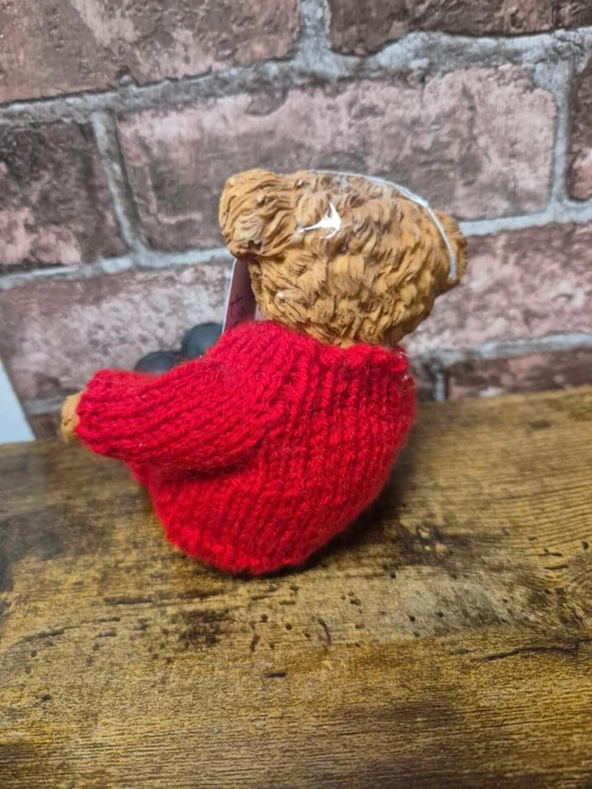 Ceramic and filled teddy bear