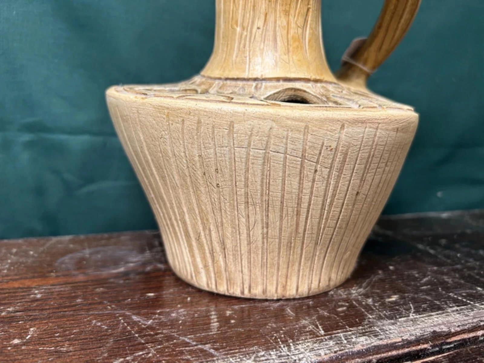 Vintage Ceramic Swirl Vase