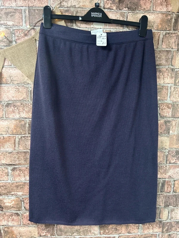 Vintage Made in Italy Purple Midi Skirt - Size 16