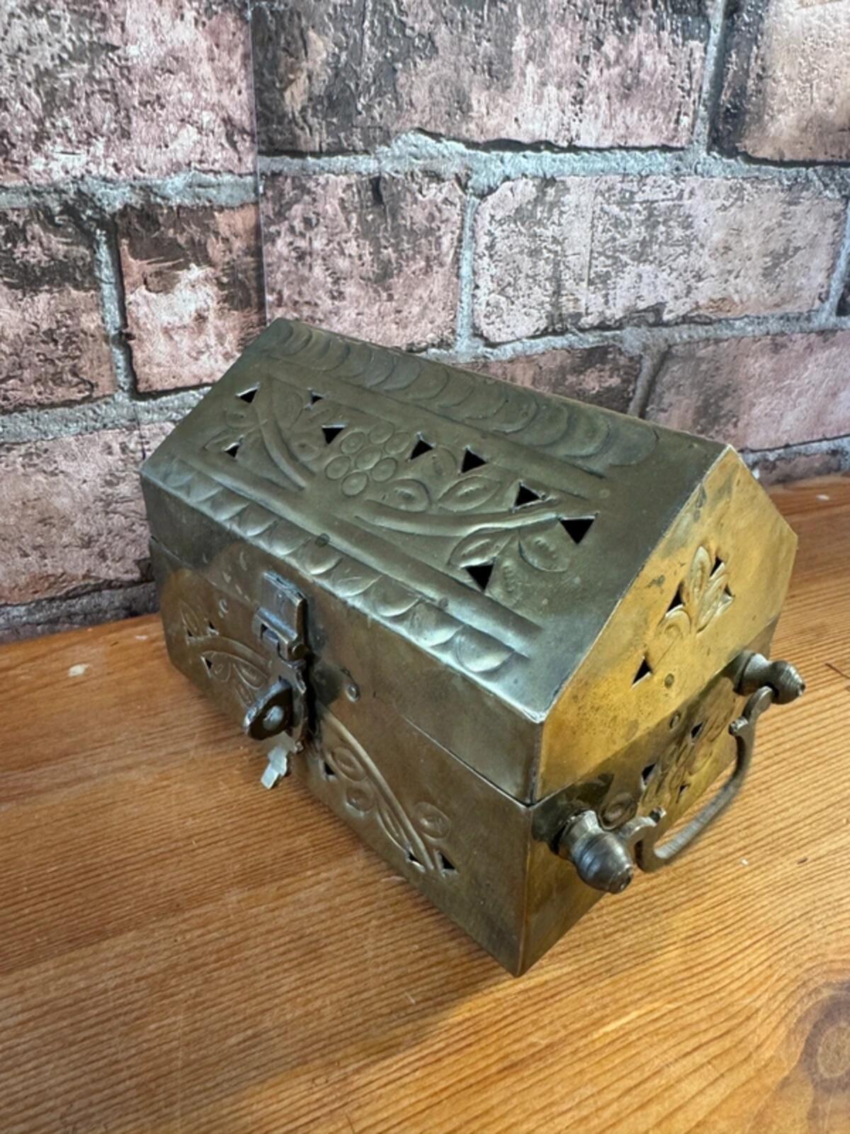 Vintage Brass Trinket Box
