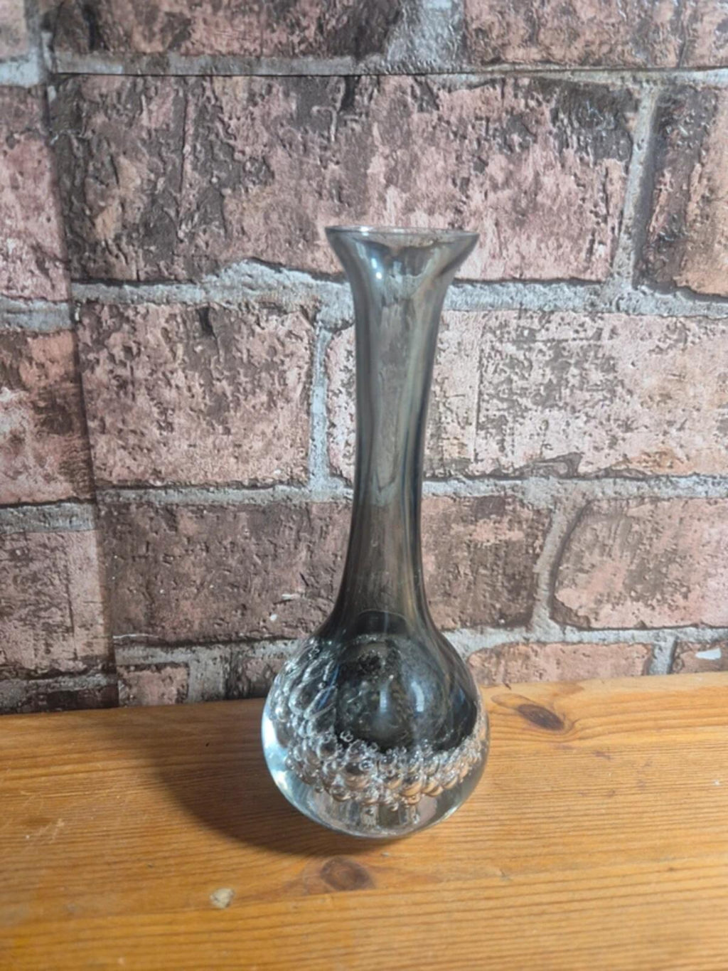 Scandinavian art glass stem vase