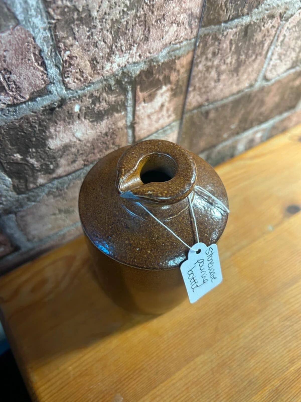 Stoneware pouring bottle