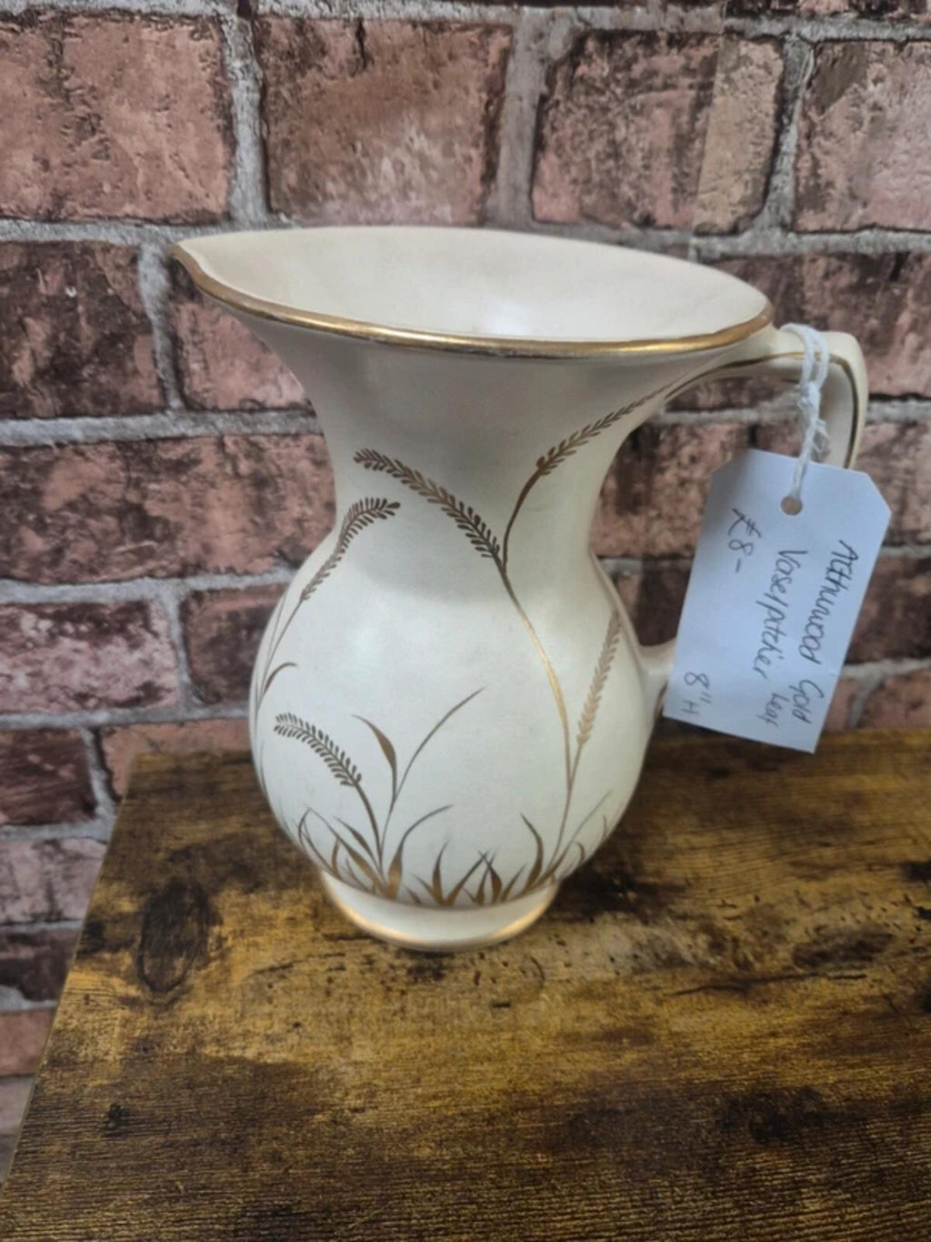 Arthurwood Gold Leaf Vase/Pitcher