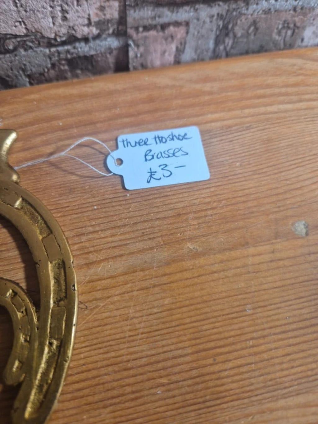 Three Horseshoes Brass Ornament