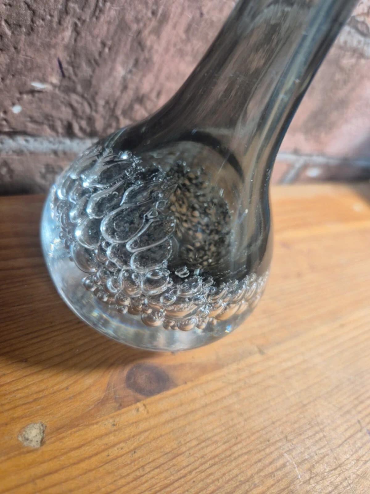 Scandinavian art glass stem vase