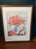 G. Harris Framed and Signed Floral Watercolour Painting