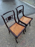 Pair of Antique Regency Chairs with Cane Seats