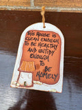 Vintage Stoneware House Sign