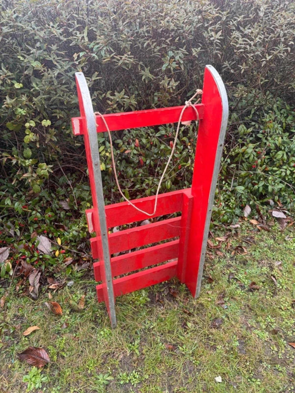 Vintage Wooden Red Sleigh