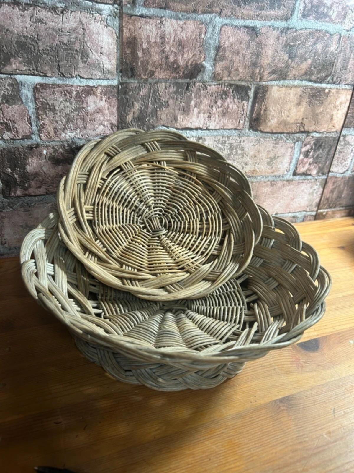 Pair of Vintage Wicker Baskets
