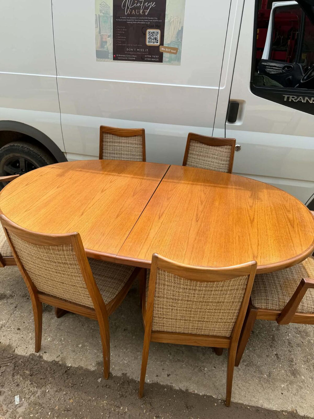 G Plan Fresco Mid Century Teak Extending Dining Table and Six Chairs