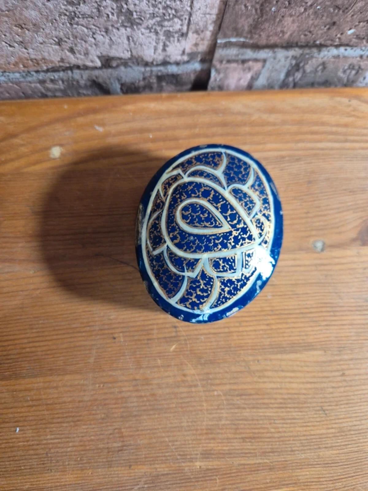 Blue kashmir trinket box