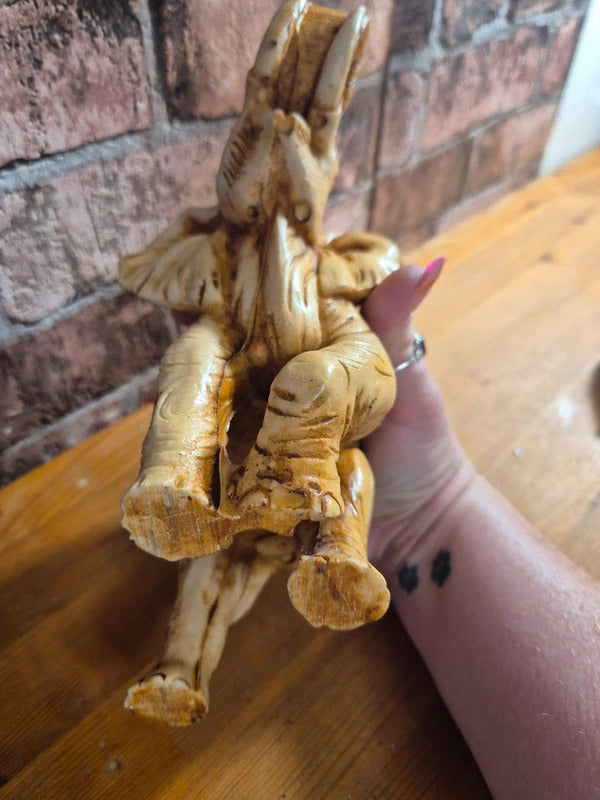 Faux ivory style resin elephant