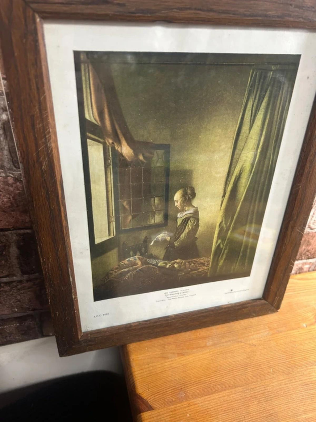 Jan Vermeer 'Girl Reading A Letter' Framed Print