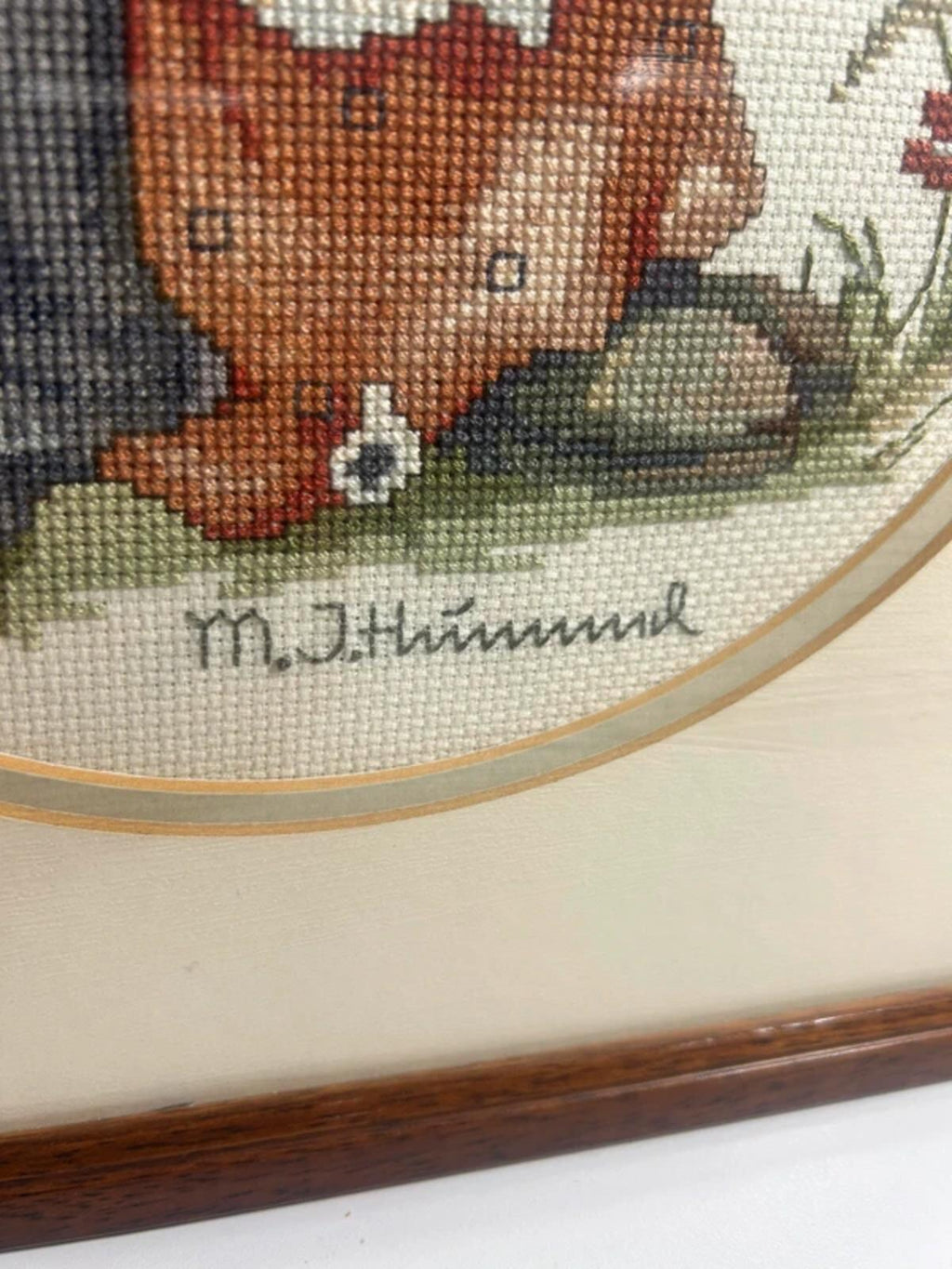 M.J Hummel Vintage Framed Crosstitch
