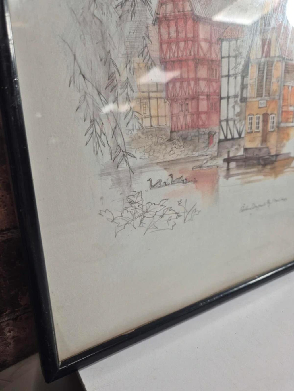 Mads stage Watercolour framed and signed