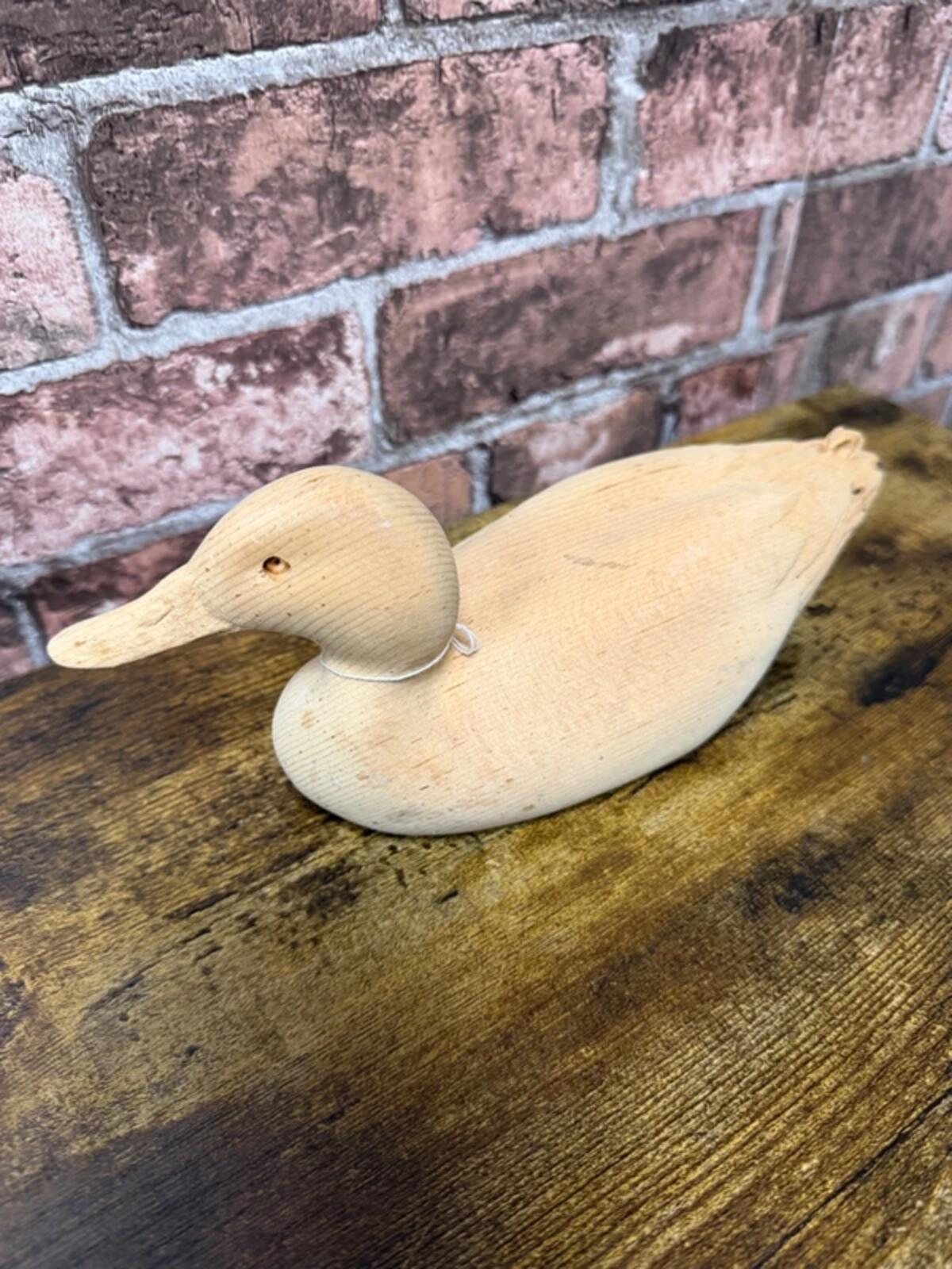 Carved Wooden Duck Ornament Decoy