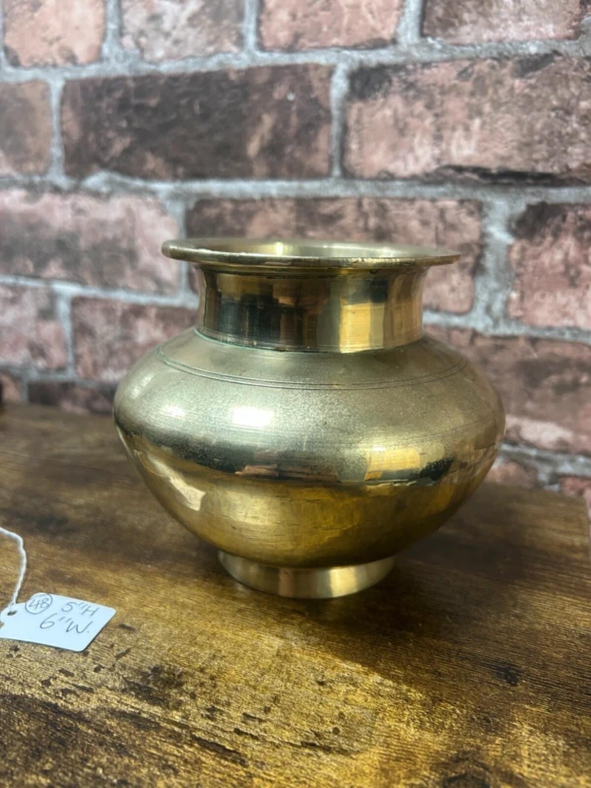Solid Brass Vintage Vessel Pot